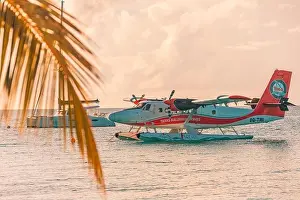 Seaplane Maldives Prints: Ari Atoll, Maldives - 05.05.2018 - Sea plane at tropical beach resort