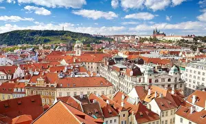 Ariel view of the Prague Old Town, Czech Republic, UNESCO