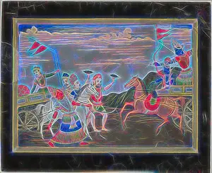 Gibon Prints: Arjuna Slays Karna, Page from a Mahabharata Series