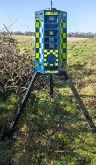 Detection Prints: Armadillo Videoguard surveillance equipment used to observe detect protestors at HS2 protest site