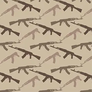 Camo Prints: Army. Machine gun AK camouflage military pattern tactical design
