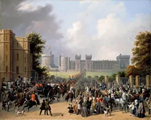 French Revolution Prints: Arrival of King Louis-Philippe at Windsor Castle