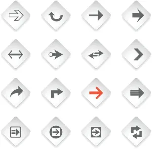 Download Prints: arrow flat web icons for user interface design
