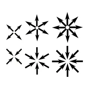 Radial Prints: arrows rays. Geometric shape. Vector illustration. stock image. EPS 10