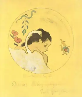 Gouache Prints: Art inspired by ('Leda') Design for a Plate
