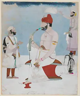 Modernity Prints: Art inspired by Portrait of Raja Sansar Chand of Kangra