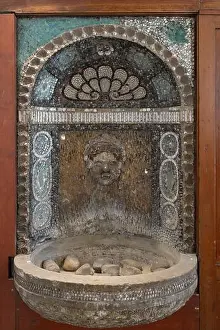 Nuremberg Prints: Art Nouveau fountain in the vestibule of the Kuenstlerhaus