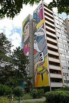 Hauptstadt Prints: Artpark Tegel, Urban Street Art on 8 high-rise buildings in Berlin Tegel