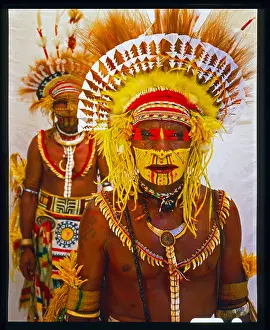 Papua New Guinea Prints: Arua Pamu an elder of Waima village Central Province, Papua New Guinea