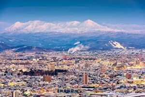 Images Dated 9th February 2017: Asahikawa, Japan winter cityscape in Hokkaido