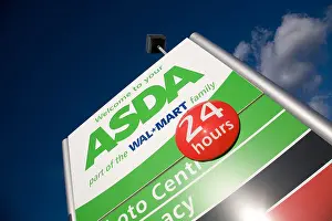 Superstore Prints: Asda supermarket totem pole. This is the sign outside the supermarket