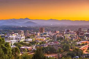 Asheville, North Caroilna, USA downtown skyline at dawn