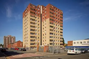 Ashton-under-Lyne town centre flats Portland House a 13-story hi-rise building