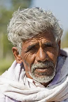 40 50 Years Prints: Asia, India, Karnataka, Somnathpur, Portrait of an Indian farmer
