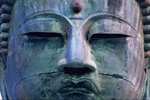 Honshu Prints: Asia Japan Asia Honshu Tokyo Kamakura Great Buddha Giant Buddha Daibutsu Buddha Buddha Face Buddha Statue