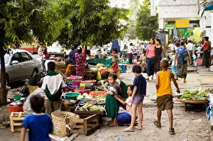 Alfresco Prints: Asia - Myanmar - Yangon - Burma