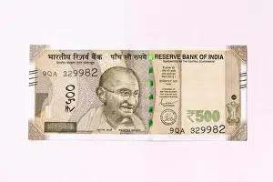 Assam, india - March 30, 2021 : Indian new 500 Rupees note stock image