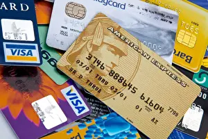 Debit Prints: Assortment of credit cards Visa and American express 151138 Credit Cards