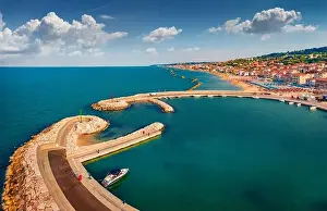 Dreamland Prints: Astonishing morning view from flying drone of Francavilla al Mare port