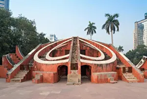 Observatory Prints: Astronomical instrument Misra Yantra, Jantar Mantar observatory, New Delhi, India