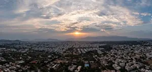 Penteli Prints: Athens Greece panorama at sunset
