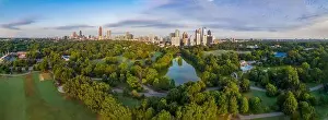 Atlanta Prints: Atlanta, Georgia, USA Downtown Skyline Aerial Panorama