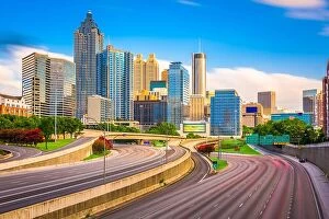 Images Dated 24th June 2017: Atlanta, Georgia, USA downtown skyline and highway