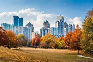 Images Dated 27th January 2017: Atlanta, Georgia, USA midtown skyline from Piedmont Park in autumn