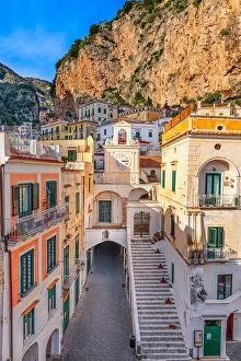 Images Dated 24th February 2022: Atrani, Italy town view in the Amalfi Coast