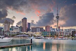 Sea Collection: Auckland. Cityscape image of Auckland skyline, New Zealand during sunrise
