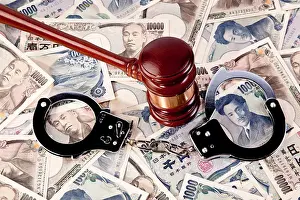 Things Prints: Auction hammer and yen banknotes from Japan
