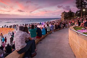 Western Australia Prints: Australia, Western Australia, Cottesloe, Cottesloe Beach concert, evening