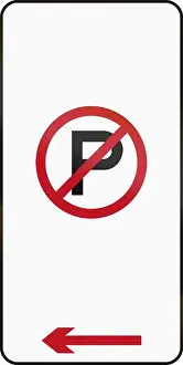 Street Sign Prints: Australian traffic sign: No parking along carriageway