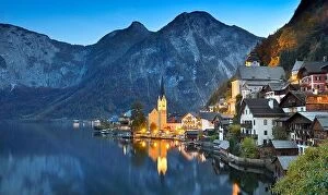 Images Dated 12th October 2014: Austria - Hallstatt mountain village, Salzkammergut, Austrian Alps, UNESCO