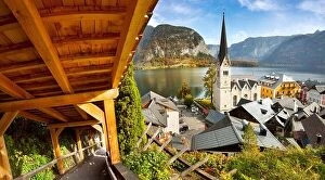 Images Dated 13th October 2014: Austria - Hallstatt mountain village, Salzkammergut, Austrian Alps, UNESCO