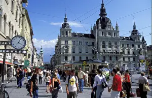 Styria Prints: AUT, Austria, Graz, the historic townhall at the Hauptplatz
