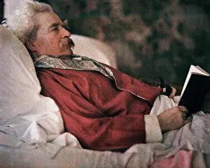 Late Prints: Autochrome of Mark Twain late in his life, 1908