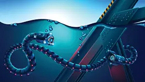 Controlled Prints: Autonomous underwater robot snake surveys underwater metal constructions