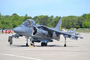 Radar Prints: AV-8B+ Harrier II of VMA-542 Black Tigers USMC at Quonset Regional Airport Rhode Island Air Show; this unit now
