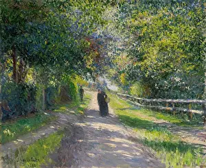 Impressionist Prints: Avenue of the Villa des Fleurs in Trouville by Gustave Caillebotte (1848-1894)