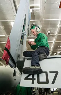 Aviation Electronics Technician 2nd Class David Hirsch of Strike Fighter Squadron (VFA)