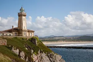 Asturias Prints: Aviles lighthouse view, Asturias, Spain