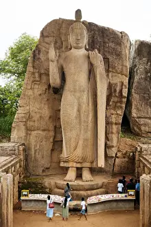 Holiday Makers Prints: Avukana Buddha statue, Wayamba Palata, Sri Lanka, Asia