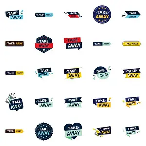 Catching Prints: Take Away Bundle 25 Eye catching Vector designs for Food Outlets and Restaurants