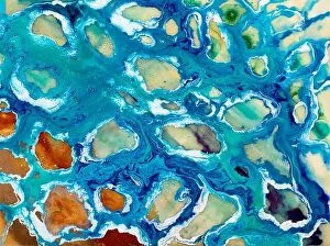 Images Dated 25th March 2021: Awesome abstract painting background in a blue tone