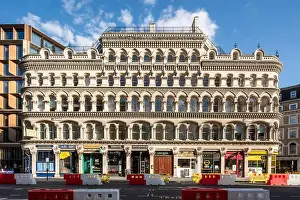 Amusing Prints: Axial view of north elevation of Albert Buildings