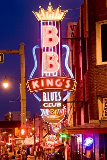 Tennessee Prints: B. B. King's Blues Club, Beale Street, home of the blues, Memphis, Tennessee