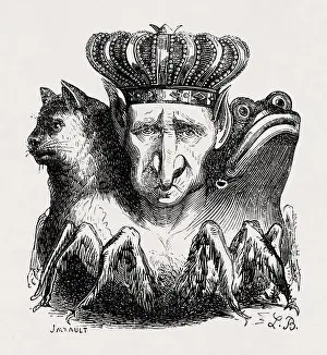 Retro Style Prints: Baal by Louis Le Breton made in 1863 for the Dictionnaire infernal writen by Jacques Collin de Plancy