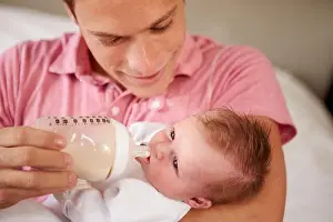 Babies Prints: baby, father, baby bottle, babe, babies, human babies, dad, fathers, baby bottles