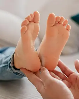 Childcare Prints: baby feet, boy feet, foot massage